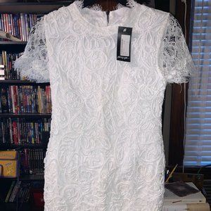 Nasty Gal: Vera & Lucy White Lace Dress - Medium